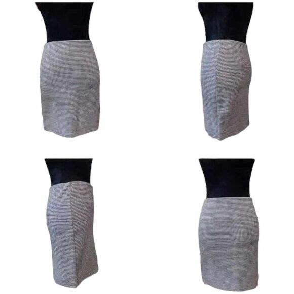 Ann Taylor Loft Black & White Striped Midi Pencil Skirts Size S! - Picture 15 of 15